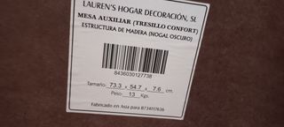 MESA CENTRO Y MESA AUXILIAR SALÓN