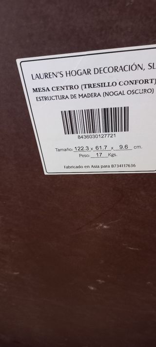 MESA CENTRO Y MESA AUXILIAR SALÓN