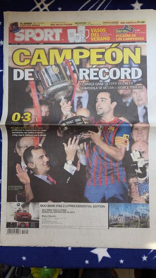 Periódicos Final Copa Ath. Bilbao-0 Barça-3