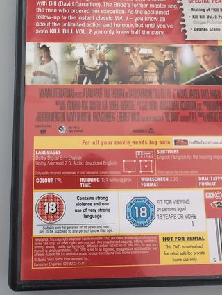 DVD kill bill volume 1 y 2