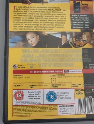 DVD kill bill volume 1 y 2