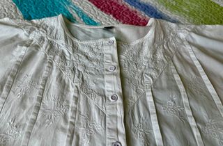 Blusa con bordados de algodón - Talla L