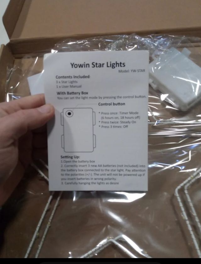 3 Pezzi Stella di Natale 45 LED Addobbi Natalizi