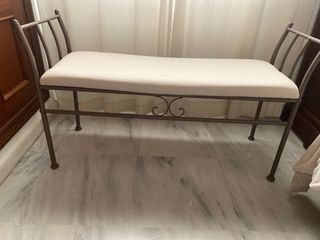 Cabecero de forja hecho a mano Regalo banco a jueg