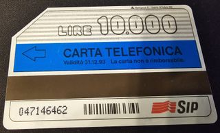 Carta Telefonica lire 10000 1993 Carta Infinita