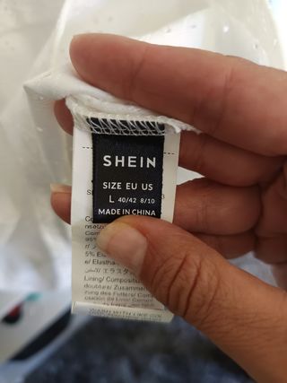 CAMISETA BLANCA, MANCA CORTA, SHEIN