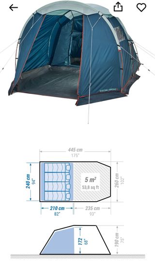 Tienda de campaña Quechua Apernaz 4.1