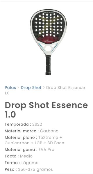 Pala de pádel drop shot essence 1.0