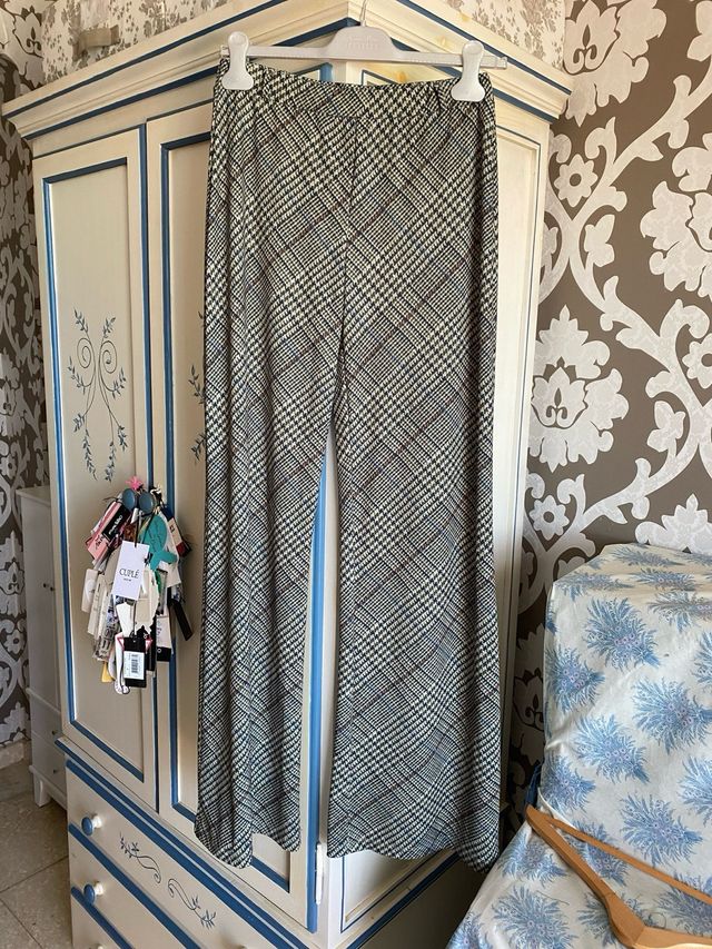 Pantalón pata de gallo verde Parole