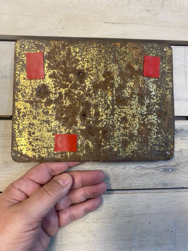 Antigua placa de colección, agua de Ribas