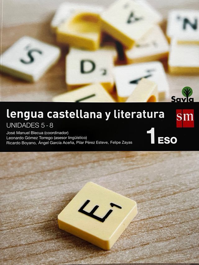 Libro 1º ESO Lengua SAVIA SM trimestral