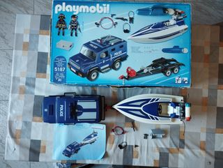 Playmobil 5187 - Coche policía y lancha