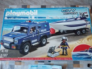 Playmobil 5187 - Coche policía y lancha