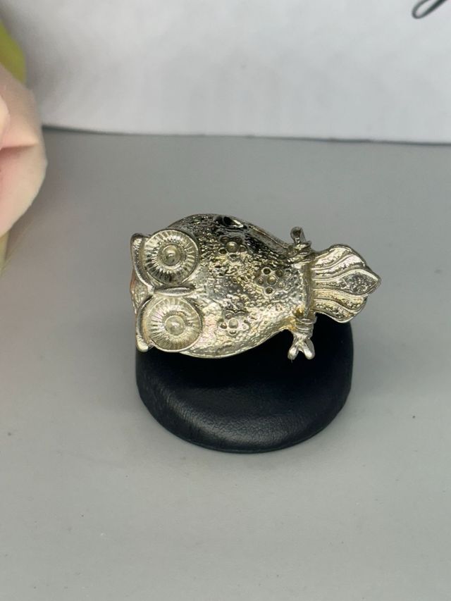 Anello gufo scaramantico argento 925