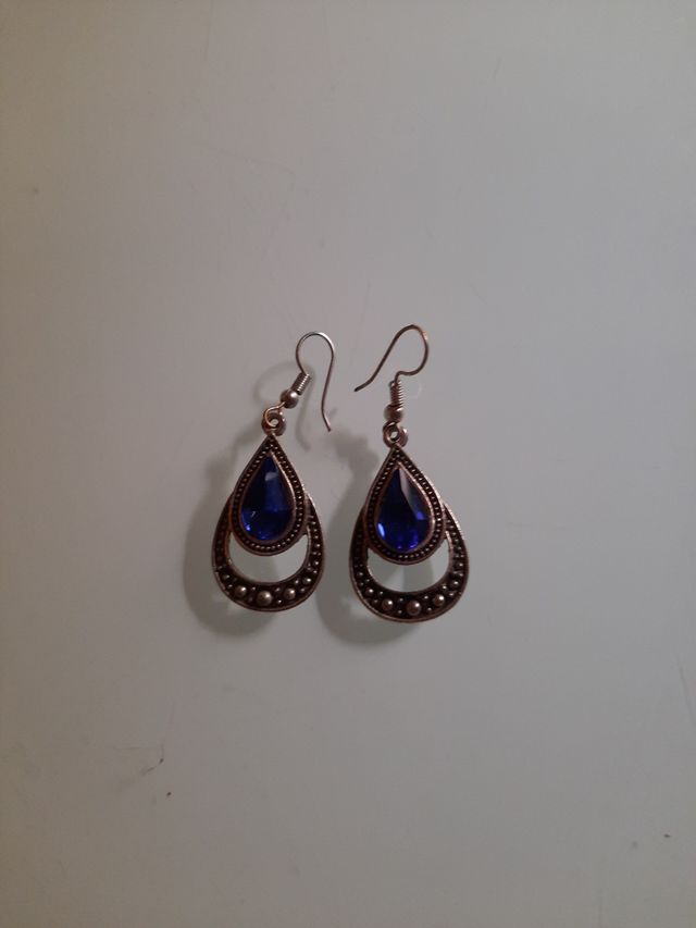 Pendientes piedra azul