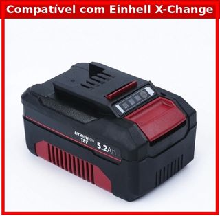 Kit com 1 Bateria de Íons de Lítio 18V 5.2Ah