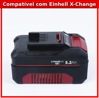 Kit com 1 Bateria de Íons de Lítio 18V 5.2Ah
