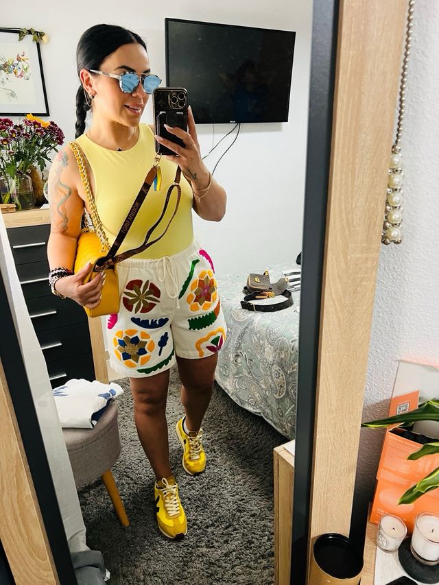 Borsa in pelle gialla