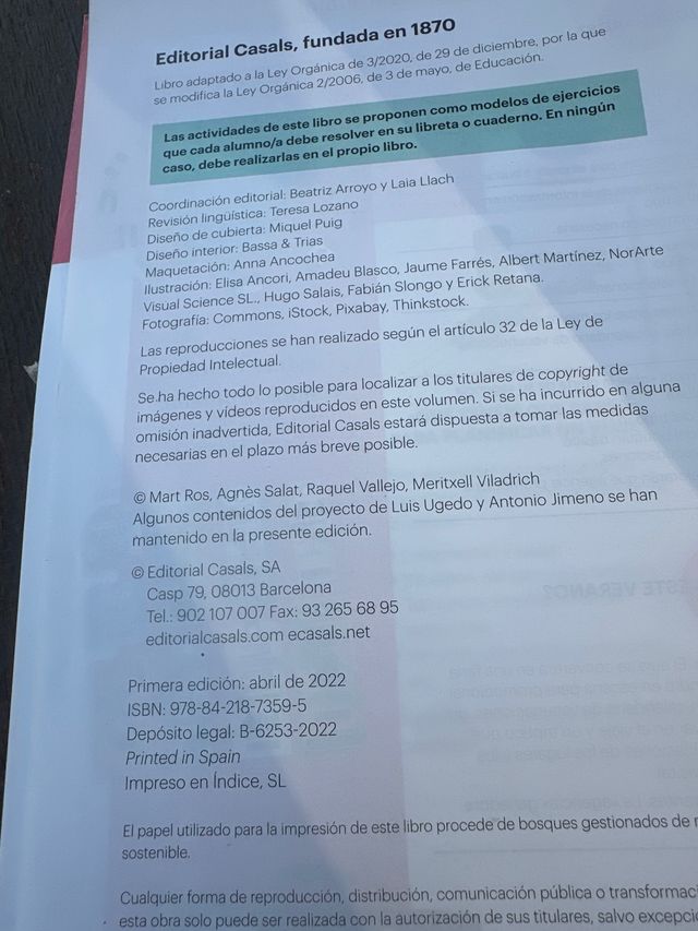 Biología y geología 3 Eso CASALS
