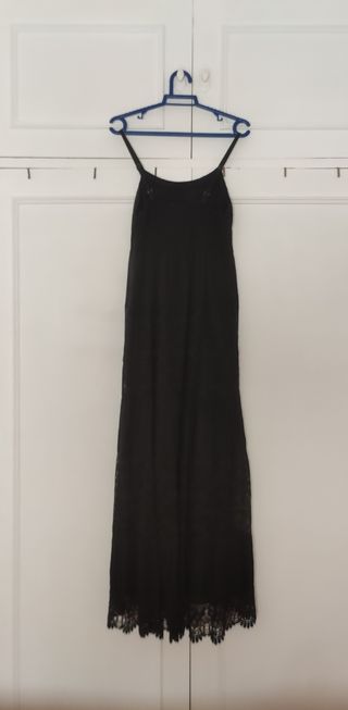 Vestido largo negro de Hug & Clau 
