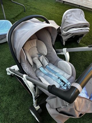 Inglesina 3 piezas. Capazo grupo 0 y silla