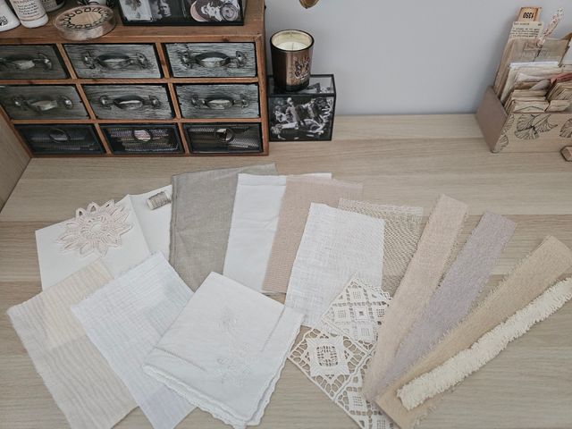 Pack 1 retales telas neutras