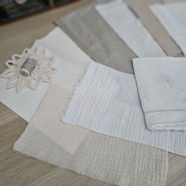 Pack 1 retales telas neutras