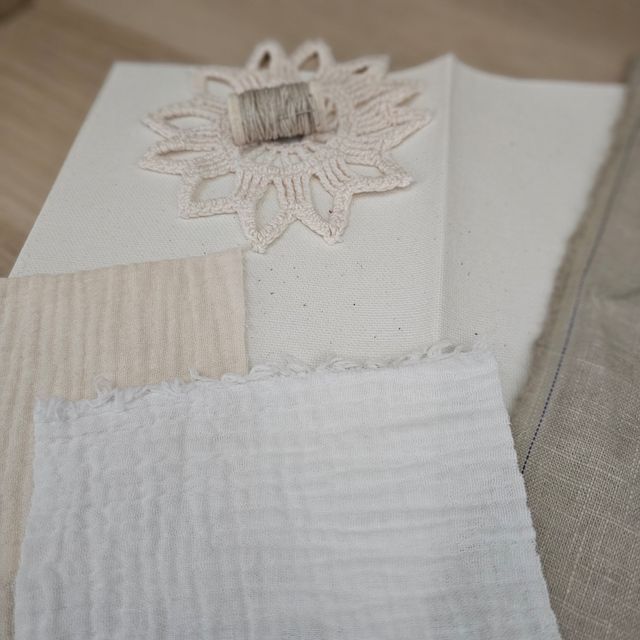 Pack 1 retales telas neutras