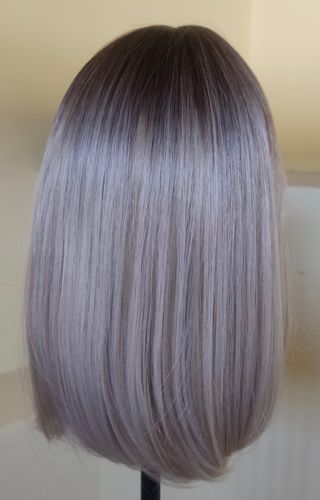 Peruca loiro curto com franja + touca