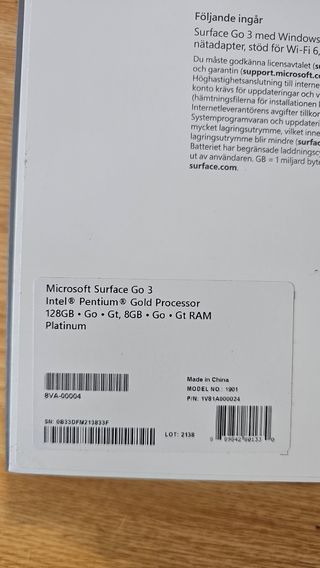 Tablet ordenador Surface go 3 microsoft