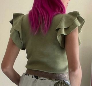Camiseta punto verde