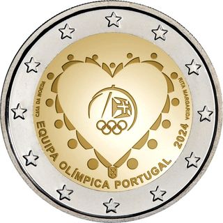 Moneda 2€ Portugal 2024 equipo olímpico SC/UNC