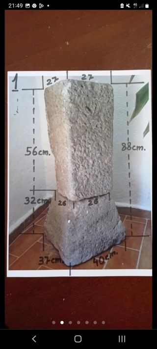 5 piezas de piedra labrada