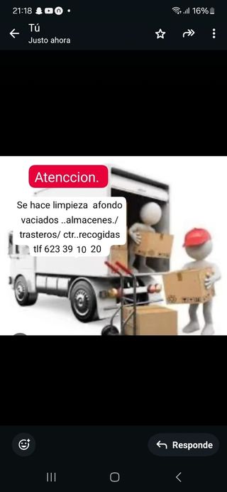 Limpieza y vaciados/ recogidas/ trasport
