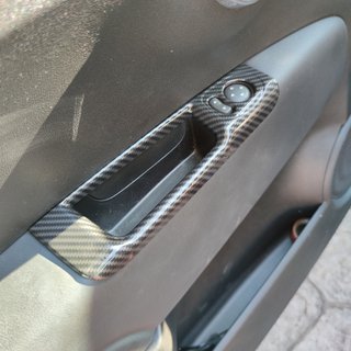 Abarth Cover Real Carbono Puerta Regulación