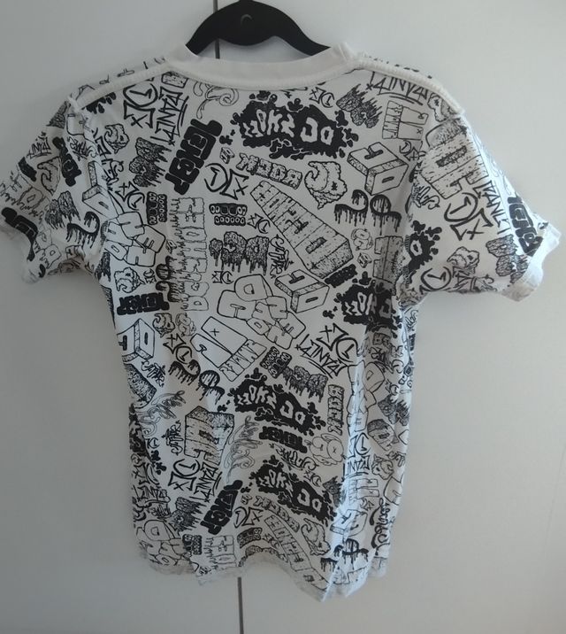 REVERSIBLE Camiseta de hombre DC blanco y negro