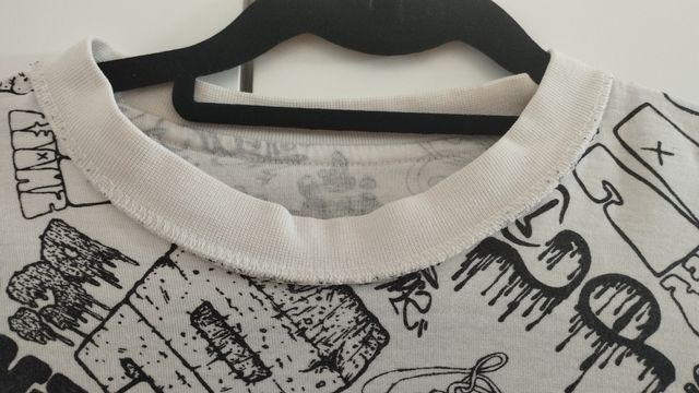 REVERSIBLE Camiseta de hombre DC blanco y negro