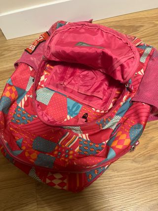 Mochila Totto adaptable a carro rosa
