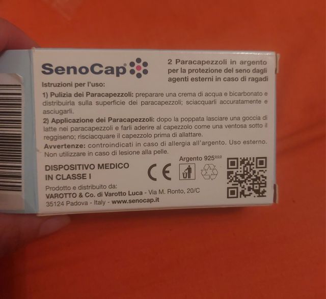 Paracapezzoli in argento  Senocap