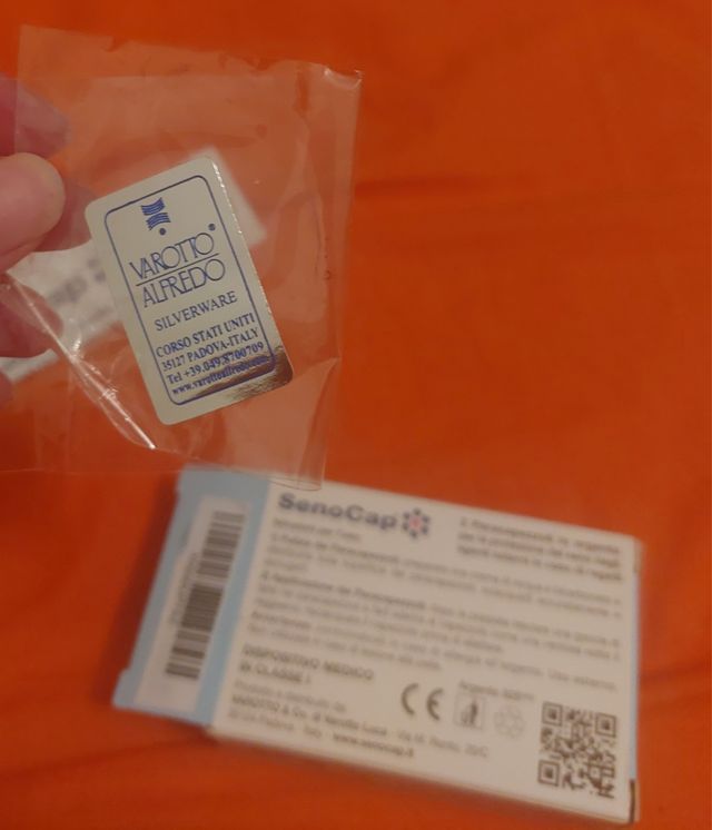 Paracapezzoli in argento  Senocap