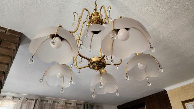 Lampara cristal comedor colgante