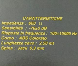 Microfono Goldsound DM-835 vintage con adattatore