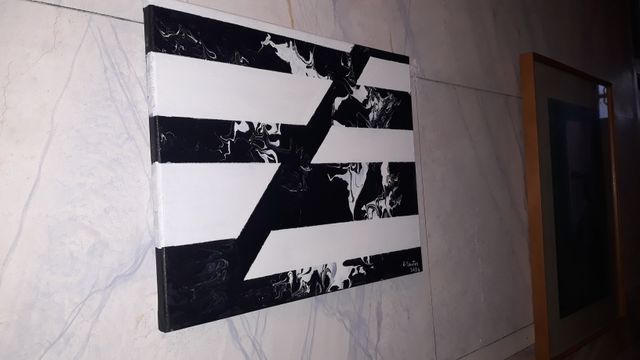 Pintura Abstrata Acrílico sobre Tela (45 x 35cm)