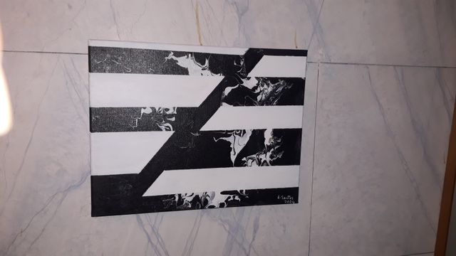 Pintura Abstrata Acrílico sobre Tela (45 x 35cm)