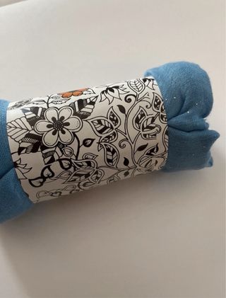 Sciarpa/stola azzurra con glitter oro