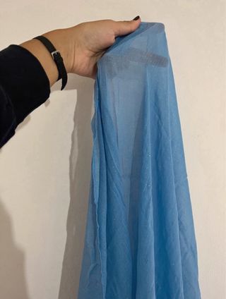 Sciarpa/stola azzurra con glitter oro