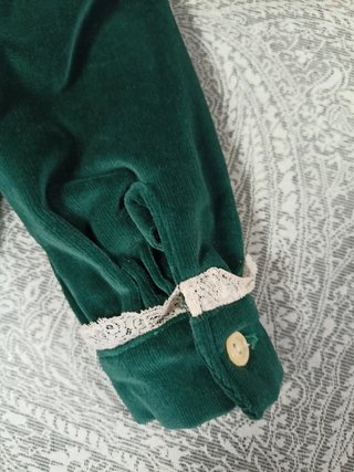 Vestido verde de terciopelo de Illice