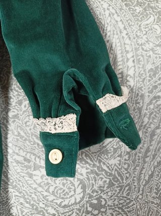 Vestido verde de terciopelo de Illice