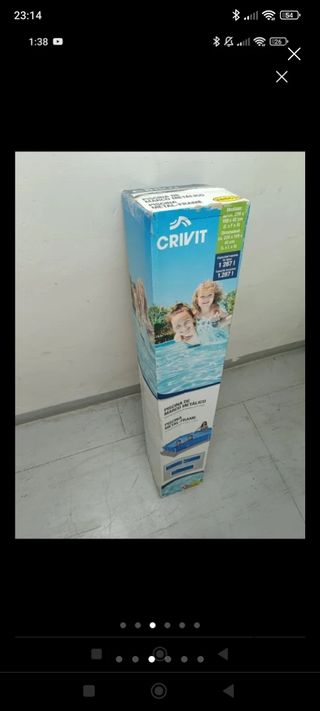 Piscina con marco metálico 228×159 cm nueva