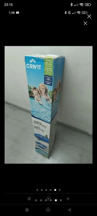 Piscina con marco metálico 228×159 cm nueva